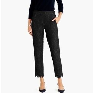 J.Crew Tall Easy Pant in Lace - Sz 2T -Blacck
